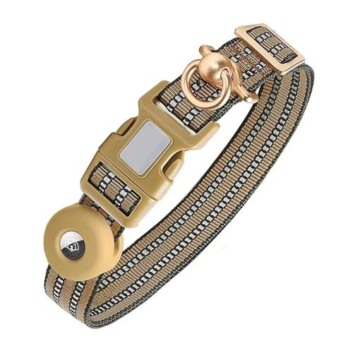 UOSIA Reflektierendes AirTag Hundehalsband Mit Silikon AirTag Halter Für Mittlere Große Hunde, Verstellbares Haustier Halsband Mit Heavy Duty D Ring Tangle Free von UOSIA