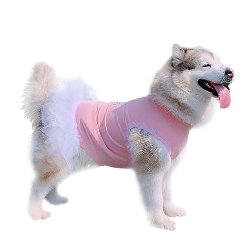 UOSIA Rosa Hund Spitze Prinzessin Kleider Für Große Hunde Mädchen Weicher Elastischer Pullover Haustier Tutu Rock Für Geburtstag UOSIA Rosa Hund Spitze Prinzessin Kleider Für Große Hunde Mädchen Weicher Elastischer Pullover Haustier Tutu Rock Für Geburtstag von UOSIA