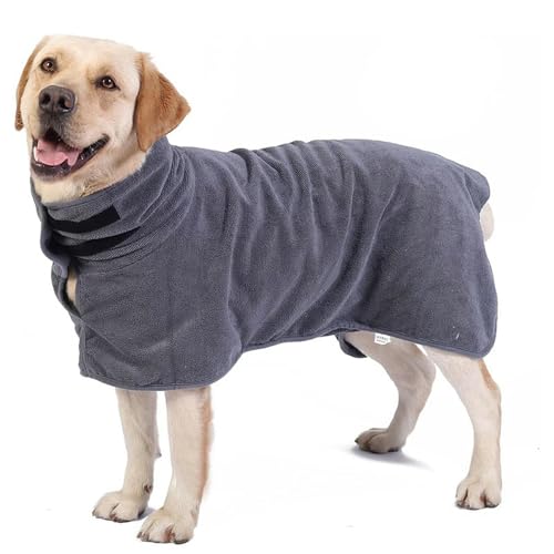 UOSIA Solide Farbe Hund Trocknungsmantel Bademantel Handtuch Mikrofasermaterial Absorbierende Haustier Bademantel Großer Hund Warm Halten Kleider Mit Verstellbarem Kragen Und Taille UOSIA Solide Farbe Hund Trocknungsmantel Bademantel Handtuch Mikrofasermaterial Absorbierende Haustier Bademantel Großer Hund Warm Halten Kleider Mit Verstellbarem Kragen Und Taille von UOSIA