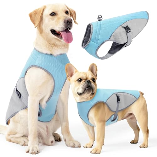 UOSIA Sommer -Hundekühlungs -Weste Kabelbaum - Atmungsaktives Leichtes Gewicht Mit Reflektierendem Design, Verstellbarer Bauchschnalle Und Metall D -Ring Für Kleine Mittelgroße Große Hunde UOSIA Sommer -Hundekühlungs -Weste Kabelbaum - Atmungsaktives Leichtes Gewicht Mit Reflektierendem Design, Verstellbarer Bauchschnalle Und Metall D -Ring Für Kleine Mittelgroße Große Hunde von UOSIA