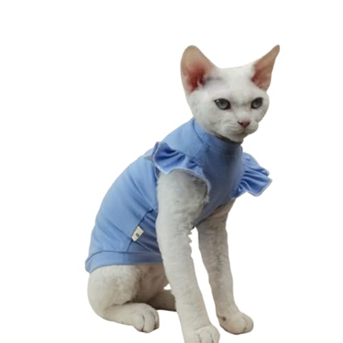 UOSIA Sphynx Haarlose Katze Sommer T-Shirts Pullover Kätzchen Kleidung Mit Geflüchteten Ärmeln Atmungsaktive Katze Tragen Pullover UOSIA Sphynx Haarlose Katze Sommer T-Shirts Pullover Kätzchen Kleidung Mit Geflüchteten Ärmeln Atmungsaktive Katze Tragen Pullover von UOSIA