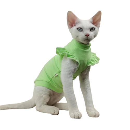 UOSIA Sphynx Haarlose Katze Sommer T-Shirts Pullover Kätzchen Kleidung Mit Geflüchteten Ärmeln Atmungsaktive Katze Tragen Pullover UOSIA Sphynx Haarlose Katze Sommer T-Shirts Pullover Kätzchen Kleidung Mit Geflüchteten Ärmeln Atmungsaktive Katze Tragen Pullover von UOSIA