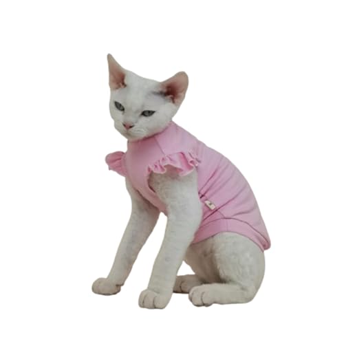 UOSIA Sphynx Haarlose Katze Sommer T-Shirts Pullover Kätzchen Kleidung Mit Geflüchteten Ärmeln Atmungsaktive Katze Tragen Pullover UOSIA Sphynx Haarlose Katze Sommer T-Shirts Pullover Kätzchen Kleidung Mit Geflüchteten Ärmeln Atmungsaktive Katze Tragen Pullover von UOSIA
