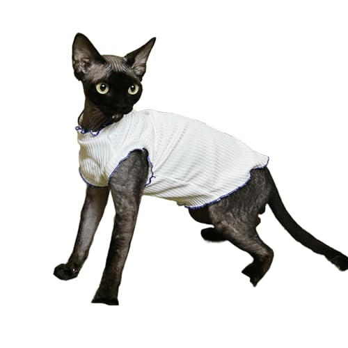 UOSIA Sphynx Katze Kleidung Atmungsaktive Elastische Katze Weste Frühjahr Und Sommer Dünne Elastizität Katze Kleidung Für Kleine Katze Und Welpe UOSIA Sphynx Katze Kleidung Atmungsaktive Elastische Katze Weste Frühjahr Und Sommer Dünne Elastizität Katze Kleidung Für Kleine Katze Und Welpe von UOSIA