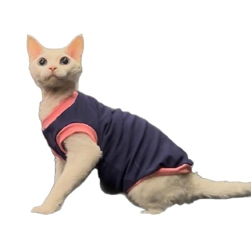 UOSIA Sphynx Katze Kleidung Haarlose Katze Niedliche Atmungsaktive Haustier Outfits Für Frühjahr Sommer Herbst, Runde Kragen Weste Kätzchen Shirts Katze Pyjamas UOSIA Sphynx Katze Kleidung Haarlose Katze Niedliche Atmungsaktive Haustier Outfits Für Frühjahr Sommer Herbst, Runde Kragen Weste Kätzchen Shirts Katze Pyjamas von UOSIA