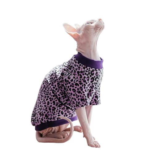 UOSIA Sphynx Katze Shirt Baumwolle Leopard Haarlose Kleidung Atmungsaktiver Runder Kragen Katze Tägliche Trage Warme Langärmelige Pullover Haustier Kleidung UOSIA Sphynx Katze Shirt Baumwolle Leopard Haarlose Kleidung Atmungsaktiver Runder Kragen Katze Tägliche Trage Warme Langärmelige Pullover Haustier Kleidung von UOSIA