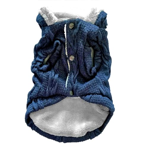 UOSIA Sphynx Katze Strick Hoodie Weste Dicke Warme Fleece Katze Hoodie Jacke Rote Knopf Bequeme Haarlose Katzen Kleidung Für Devon, Cornish, Kleine Kätzchen von UOSIA