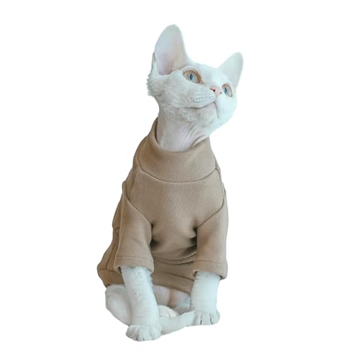 UOSIA Sphynx Katzen Solid Warm Shirt Weiches Haarloses Katzen Pullover Shirt Mit Ärmeln All Season Licht Und Warm Schildkröten Hals Undershirt Für Devon Rex, Peterbald UOSIA Sphynx Katzen Solid Warm Shirt Weiches Haarloses Katzen Pullover Shirt Mit Ärmeln All Season Licht Und Warm Schildkröten Hals Undershirt Für Devon Rex, Peterbald von UOSIA