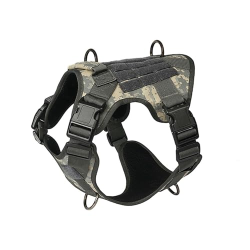UOSIA Tactical Dog Harness Nylon Verstellbare Hundeweste Mit Mesh Futter, Griff & 2 D-Ringe, MOLLE System Für Große Und Mittlere Hunde UOSIA Tactical Dog Harness Nylon Verstellbare Hundeweste Mit Mesh Futter, Griff & 2 D-Ringe, MOLLE System Für Große Und Mittlere Hunde von UOSIA