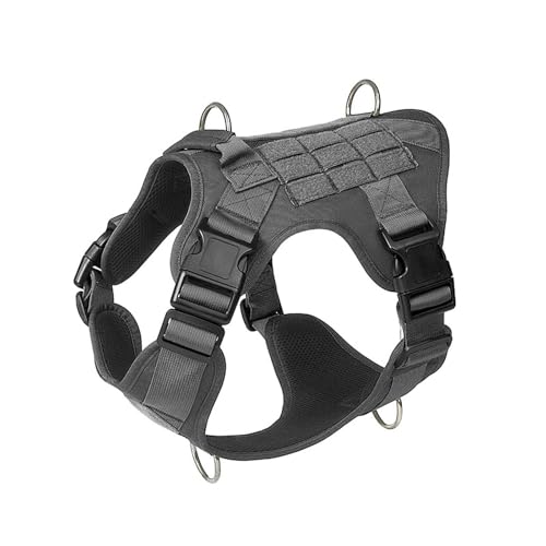 UOSIA Tactical Dog Harness Nylon Verstellbare Hundeweste Mit Mesh Futter, Griff & 2 D-Ringe, MOLLE System Für Große Und Mittlere Hunde UOSIA Tactical Dog Harness Nylon Verstellbare Hundeweste Mit Mesh Futter, Griff & 2 D-Ringe, MOLLE System Für Große Und Mittlere Hunde von UOSIA