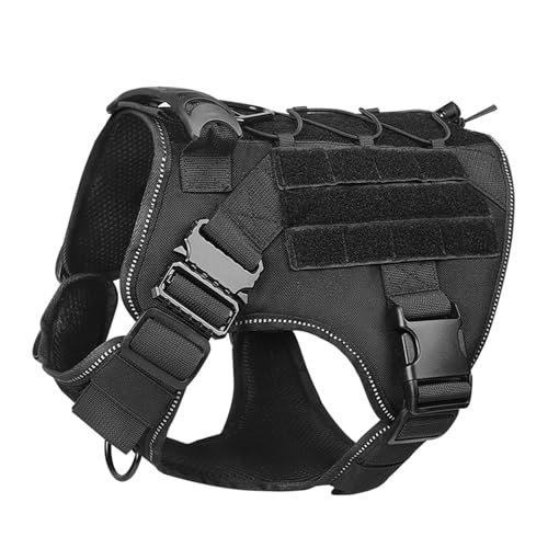 UOSIA Taktische Hundekabelbaumweste Mit Dem Griff Militärhundkabelbaum Für Große Mittelgroße Hunde Mit Molle Heavy Duty Metallschnalle von UOSIA
