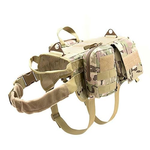 UOSIA Taktisches Hundegebänder Mit 3 Abnehmbaren Taschen - Langlebiges Nylon, Verstellbares Design, MOLLE-System & Anpassbares Hakenpanel UOSIA Taktisches Hundegebänder Mit 3 Abnehmbaren Taschen - Langlebiges Nylon, Verstellbares Design, MOLLE-System & Anpassbares Hakenpanel von UOSIA