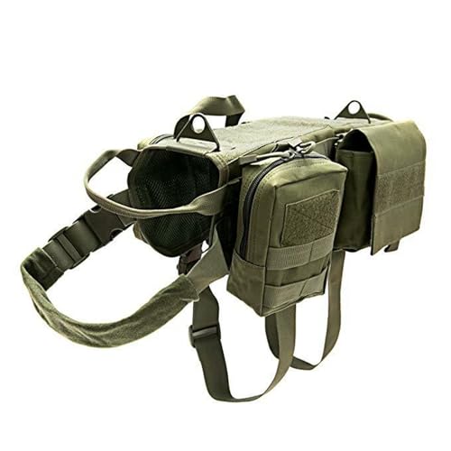 UOSIA Taktisches Hundegebänder Mit 3 Abnehmbaren Taschen - Langlebiges Nylon, Verstellbares Design, MOLLE-System & Anpassbares Hakenpanel UOSIA Taktisches Hundegebänder Mit 3 Abnehmbaren Taschen - Langlebiges Nylon, Verstellbares Design, MOLLE-System & Anpassbares Hakenpanel von UOSIA