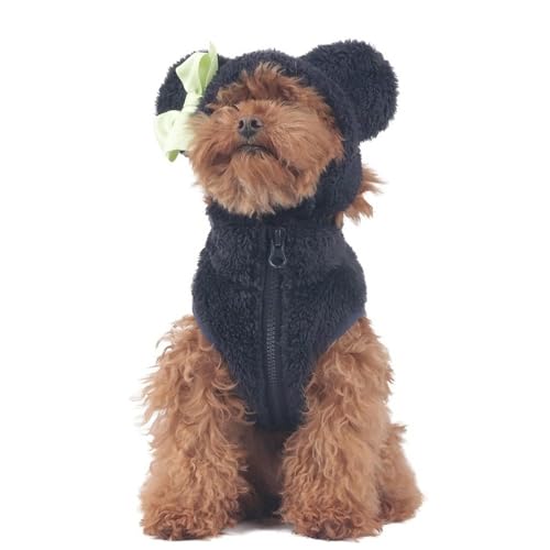 UOSIA Teddy Plüsch Warm Jacke Hut Anzug Niedliche Bogen Hunde Winter Weste Hut Weiche Verstellbare Ärmellose Welpen Mantel Outfit Für Chihuahua Pudel Teddy UOSIA Teddy Plüsch Warm Jacke Hut Anzug Niedliche Bogen Hunde Winter Weste Hut Weiche Verstellbare Ärmellose Welpen Mantel Outfit Für Chihuahua Pudel Teddy von UOSIA