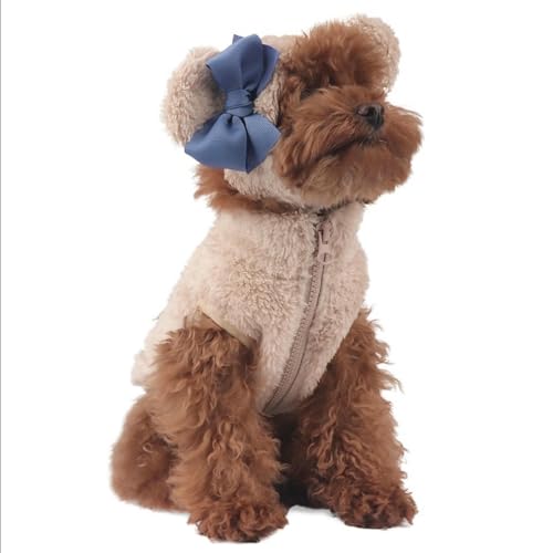 UOSIA Teddy Plüsch Warm Jacke Hut Anzug Niedliche Bogen Hunde Winter Weste Hut Weiche Verstellbare Ärmellose Welpen Mantel Outfit Für Chihuahua Pudel Teddy UOSIA Teddy Plüsch Warm Jacke Hut Anzug Niedliche Bogen Hunde Winter Weste Hut Weiche Verstellbare Ärmellose Welpen Mantel Outfit Für Chihuahua Pudel Teddy von UOSIA