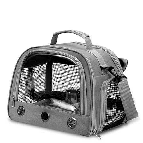 UOSIA Vogelträgertasche Mit Barsch- Und Feeder -Tassen Tragbarer Vogel Reiseträger Mit Tablett Und Mesh Für Papagei, Kleiner Tierkäfig von UOSIA