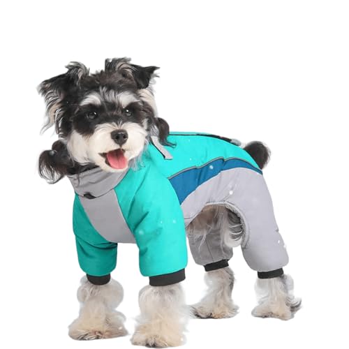 UOSIA Warme Fleece-Hundemäntel Modische reflektierende Pufferjacke für Welpen für kaltes Wetter mit D-Ringen Verstellbarer Farbiger Patchwork-Schneeanzug für kleine Hunde UOSIA Warme Fleece-Hundemäntel Modische reflektierende Pufferjacke für Welpen für kaltes Wetter mit D-Ringen Verstellbarer Farbiger Patchwork-Schneeanzug für kleine Hunde von UOSIA
