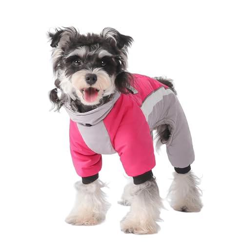 UOSIA Warme Fleece-Hundemäntel Modische reflektierende Pufferjacke für Welpen für kaltes Wetter mit D-Ringen Verstellbarer Farbiger Patchwork-Schneeanzug für kleine Hunde UOSIA Warme Fleece-Hundemäntel Modische reflektierende Pufferjacke für Welpen für kaltes Wetter mit D-Ringen Verstellbarer Farbiger Patchwork-Schneeanzug für kleine Hunde von UOSIA