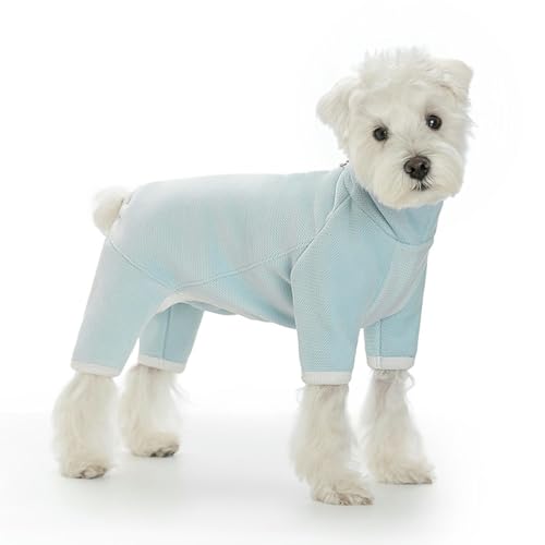 UOSIA Warme Fleece-Jacke für kleine Hunde Winter 4-Legs Winddichter Hundeanzug mit Leinenöffnung Gemütlicher Rollkragen-Pyjama-Pullover für kleine, mittelgroße und große Hunde von UOSIA