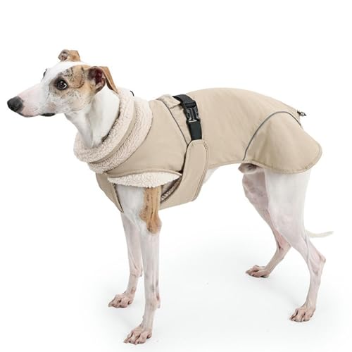 UOSIA Warme Hundemantel Haustier Winterjacke Mit Verdicktem Felzkrag Verstellbare wasserdichte Hund Fleece Weste Mit Quick Release Schnalle Für Mittlere Große Hunde von UOSIA