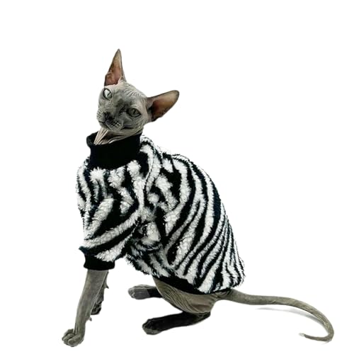 UOSIA Warme Sphynx Haarlose Katzen Pullover Pullover Kätzchen Kleidung Mit Ärmeln Winter Fleece Katze Pyjamas Jumpsuit Für Kaltes Wetter von UOSIA