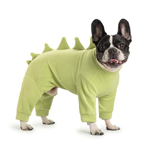 UOSIA Warmer Fleece-Hundemantel Niedlicher Dinosaurier-Rollkragenpullover 4-beiniger Pyjama für Französische Bulldoggen Weicher Pullover-Body Welpenmäntel UOSIA Warmer Fleece-Hundemantel Niedlicher Dinosaurier-Rollkragenpullover 4-beiniger Pyjama für Französische Bulldoggen Weicher Pullover-Body Welpenmäntel von UOSIA