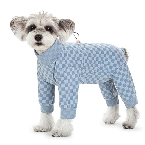 UOSIA Warmer Fleece-Hundepyjama Verstellbarer Pullover für Welpen mit Karomuster für kaltes Wetter modischer Rollkragenpullover Winterkleidung für Hunde mit Vier Beinen UOSIA Warmer Fleece-Hundepyjama Verstellbarer Pullover für Welpen mit Karomuster für kaltes Wetter modischer Rollkragenpullover Winterkleidung für Hunde mit Vier Beinen von UOSIA
