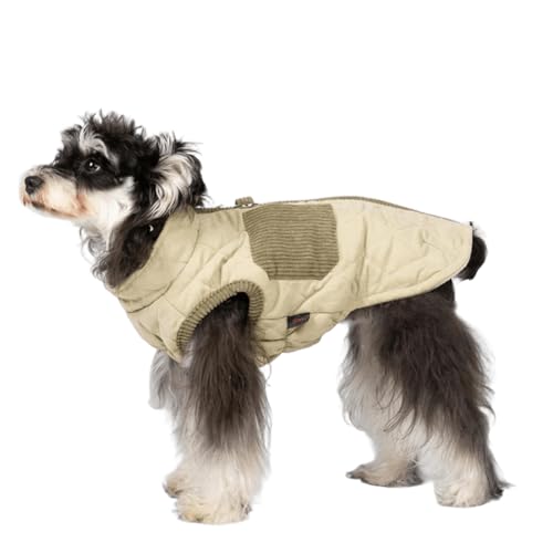 UOSIA Warmer Hundemantel Mode Diamantmuster Winter Plüsch Haustierjacke Weste mit integrierter Haustierweste für kleine Haustiere Hunde von UOSIA