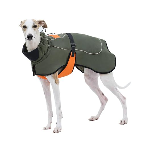 UOSIA Warmer Winter Hundemantel Mode Sport Kaltes Wetter Italienischer Greyhound Whippet Jacke Reflektierende Welpe Schildkröte Hals Haustier Jacke Mit Verstellbarem Gürtel Für Kleine Mittlere Hunde von UOSIA