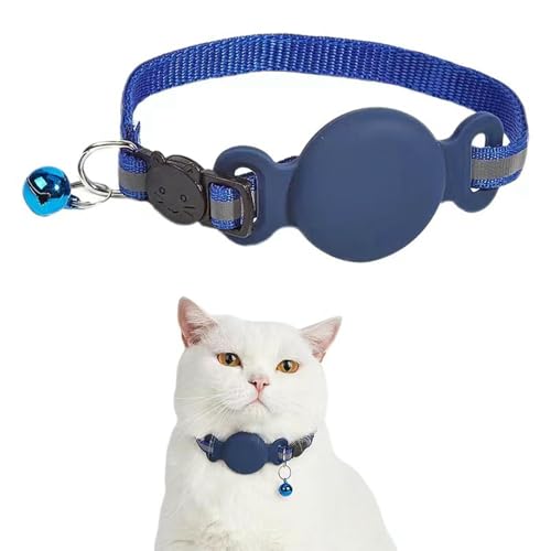 UOSIA Wasserdichtes Lufttag -Katzenkragen Mit Bell - Einstellbare Reflektierende Nylonkätzchenkragen, Leichte Sicherheitsschnalle Für Mädchenjungen Katzen von UOSIA