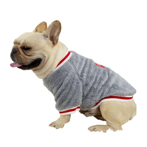 UOSIA Weicher, Flauschiger Samstag-Pullover für Bulldoggen Warmer, modischer Fleece-Pullover für Hunde mit elastischen Bündchen 2-Beinige Haustierkleidung für Pudel und Französische Bulldoggen von UOSIA