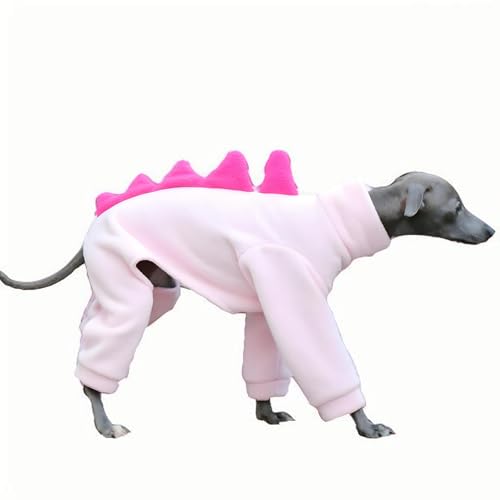 UOSIA Whippet-Hund-Fleece-Dinosaurier-Onesie-Rollkragenpullover Gemütlicher Hundepyjama für italienische Windhunde Ganzkörper-Warmhund-Wintermantel-Jumpsuit von UOSIA
