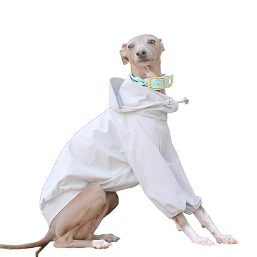 UOSIA Whippet-Hunderegenmantel wasserdichte Hunderegenjacke mit Abnehmbarer Kapuze Verstellbar 2 Beine Hoher Kragen Welpenregenmantel Poncho für Windhund UOSIA Whippet-Hunderegenmantel wasserdichte Hunderegenjacke mit Abnehmbarer Kapuze Verstellbar 2 Beine Hoher Kragen Welpenregenmantel Poncho für Windhund von UOSIA
