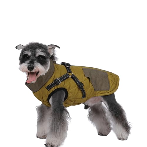 UOSIA Winterhundeweste mit integriertem Geschirr Warme Fleece-Welpenjacke mit Reißverschluss Modische Pufferweste mit Rollkragen für kleine und mittelgroße Hunde UOSIA Winterhundeweste mit integriertem Geschirr Warme Fleece-Welpenjacke mit Reißverschluss Modische Pufferweste mit Rollkragen für kleine und mittelgroße Hunde von UOSIA
