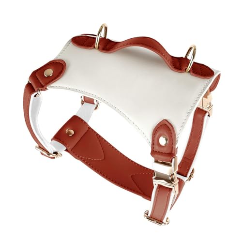 UOSIA Zweifarbige Verstellbare Leder Hundegebänder Luxus Leder Hund Brustgurt Mit Griff Und Quick Release Schnalle Haustier Harness Weste Für Mittlere Große Hunde UOSIA Zweifarbige Verstellbare Leder Hundegebänder Luxus Leder Hund Brustgurt Mit Griff Und Quick Release Schnalle Haustier Harness Weste Für Mittlere Große Hunde von UOSIA