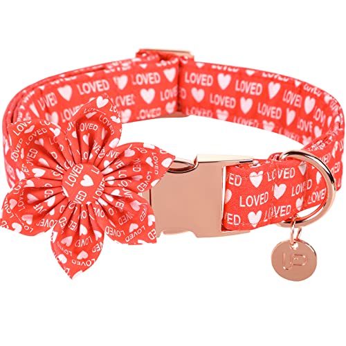 UP URARA PUP Bequemes Hundehalsband mit Blume, Verstellbares Hundehalsband, Klassisches Welpenhalsband, Hundehalsband für Klein Mittel Groß für Mädchen von UP URARA PUP