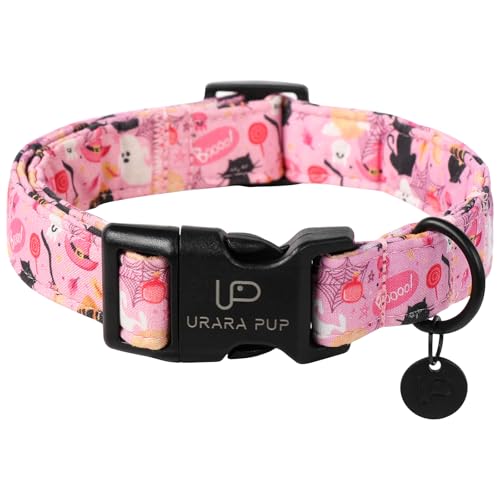 UP URARA PUP Halloween-Hundehalsband, Herbst-Baumwollhalsband für Jungen oder Mädchen, niedliches rosa bequemes Haustierhalsband mit leichter und verstellbarer Kunststoffschnalle, geeignet für kleine, UP URARA PUP Halloween-Hundehalsband, Herbst-Baumwollhalsband für Jungen oder Mädchen, niedliches rosa bequemes Haustierhalsband mit leichter und verstellbarer Kunststoffschnalle, geeignet für kleine, von UP URARA PUP