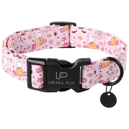 UP URARA PUP Halloween-Hundehalsband, leicht, rosa, Halloween-Welpenhalsband mit Kunststoffschnalle, ausgefallen für Hunde, geeignet für kleine, mittelgroße und große Mädchen oder Jungen UP URARA PUP Halloween-Hundehalsband, leicht, rosa, Halloween-Welpenhalsband mit Kunststoffschnalle, ausgefallen für Hunde, geeignet für kleine, mittelgroße und große Mädchen oder Jungen von UP URARA PUP