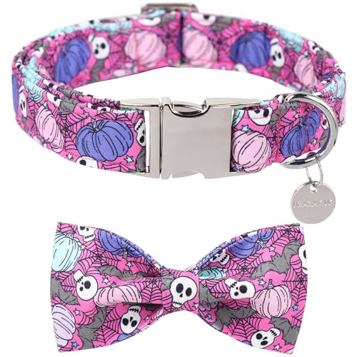 UP URARA PUP Halloween-Hundehalsband mit Fliege, Kürbis-Baumwoll-Fliege für Welpen, Mädchen, Hund oder Katze, Halloween-Fliege mit robuster Metallschnalle, bezauberndes Haustierhalsband, Größe M UP URARA PUP Halloween-Hundehalsband mit Fliege, Kürbis-Baumwoll-Fliege für Welpen, Mädchen, Hund oder Katze, Halloween-Fliege mit robuster Metallschnalle, bezauberndes Haustierhalsband, Größe M von UP URARA PUP