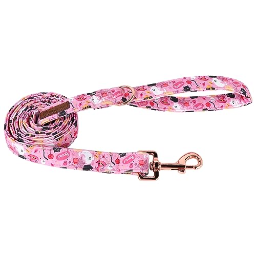 UP URARA PUP Halloween-Hundeleine und Halsband, robuste und langlebige Baumwolle, Rosa, für kleine bis große Hunde UP URARA PUP Halloween-Hundeleine und Halsband, robuste und langlebige Baumwolle, Rosa, für kleine bis große Hunde von UP URARA PUP