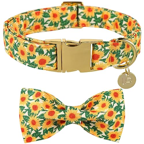 UP URARA PUP Herbst Hundehalsband mit Fliege & Blume, Baumwolle Fliege & Blume Hundehalsband für Jungen oder Mädchen Hunde, Niedliches bequemes Haustierhalsband mit Metallschnalle UP URARA PUP Herbst Hundehalsband mit Fliege & Blume, Baumwolle Fliege & Blume Hundehalsband für Jungen oder Mädchen Hunde, Niedliches bequemes Haustierhalsband mit Metallschnalle von UP URARA PUP