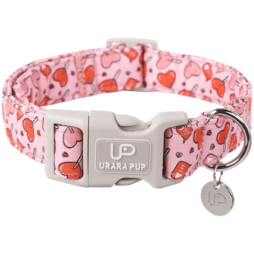 UP URARA PUP Hundehalsband, Rosa, Herz, XL, Valentinstagsgeschenk, Baumwolle, Größe XL, Hund UP URARA PUP Hundehalsband, Rosa, Herz, XL, Valentinstagsgeschenk, Baumwolle, Größe XL, Hund von UP URARA PUP