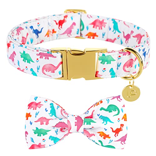 UP URARA PUP Hundehalsband mit Fliege, Dinosaurier, verstellbar, bequem, Baumwolle, Hundehalsband mit Fliege, Metallschnalle, Hundehalsband mit Fliege für große Mädchen, Jungen, Hund, L, Halsumfang 40,6–61 cm UP URARA PUP Hundehalsband mit Fliege, Dinosaurier, verstellbar, bequem, Baumwolle, Hundehalsband mit Fliege, Metallschnalle, Hundehalsband mit Fliege für große Mädchen, Jungen, Hund, L, Halsumfang 40,6–61 cm von UP URARA PUP