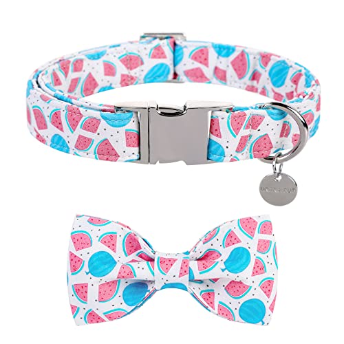 UP URARA PUP Hundehalsband mit Fliege, langlebige, bequeme Baumwolle, niedliches Hundehalsband mit Fliege für kleine Hunde, Mädchen, Jungen, Sommer-Hundehalsband mit Metallschnalle, S, Halsumfang 25,4–40,6 cm UP URARA PUP Hundehalsband mit Fliege, langlebige, bequeme Baumwolle, niedliches Hundehalsband mit Fliege für kleine Hunde, Mädchen, Jungen, Sommer-Hundehalsband mit Metallschnalle, S, Halsumfang 25,4–40,6 cm von UP URARA PUP