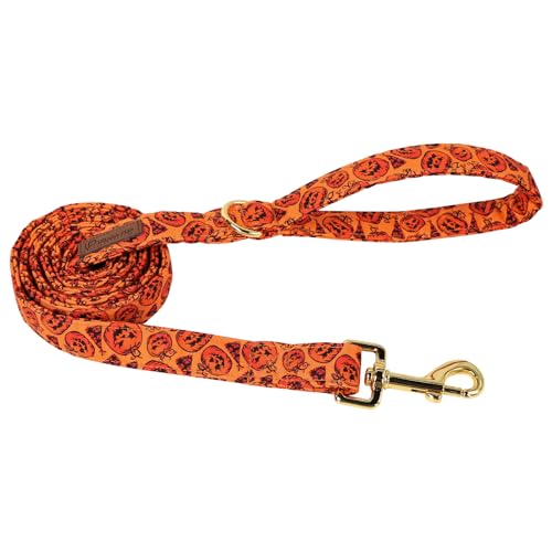 UP URARA PUP Set aus Hundeleine und Halsband, robuste Baumwolle, Kürbismuster, kleine bis große Hunde UP URARA PUP Set aus Hundeleine und Halsband, robuste Baumwolle, Kürbismuster, kleine bis große Hunde von UP URARA PUP