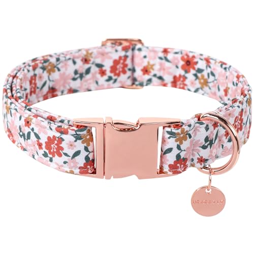 UP URARA PUP Sommer-Hundehalsband, kleine Blume, Baumwolle mit verstellbarer Schnalle für kleine, mittelgroße und große Hunde UP URARA PUP Sommer-Hundehalsband, kleine Blume, Baumwolle mit verstellbarer Schnalle für kleine, mittelgroße und große Hunde von UP URARA PUP