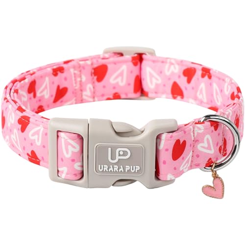 UP URARA PUP Valentinstag Hundehalsband, rosa Herz Hundehalsband mit Schnellverschluss, Valentinstagsgeschenk, Haustier, Mädchen, Jungen, Hundehalsband für Welpen, kleine, mittelgroße Hunde, UP URARA PUP Valentinstag Hundehalsband, rosa Herz Hundehalsband mit Schnellverschluss, Valentinstagsgeschenk, Haustier, Mädchen, Jungen, Hundehalsband für Welpen, kleine, mittelgroße Hunde, von UP URARA PUP