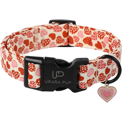 UP URARA PUP Valentinstag Hundehalsband, rotes Herz Hundehalsband mit Schnellverschluss, süßes Valentinstagsgeschenk Haustier Mädchen Junge Hundehalsband für Welpen, kleine mittelgroße Hunde, Hochzeit UP URARA PUP Valentinstag Hundehalsband, rotes Herz Hundehalsband mit Schnellverschluss, süßes Valentinstagsgeschenk Haustier Mädchen Junge Hundehalsband für Welpen, kleine mittelgroße Hunde, Hochzeit von UP URARA PUP