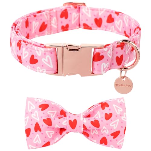 UP URARA PUP Valentinstags-Hundehalsband mit Fliege, rotes Herz-Halsband mit Metallschnalle, Valentinstagsgeschenk, Haustierhalsband für Welpen, Mädchen, Jungen, Hund oder Katze, UP URARA PUP Valentinstags-Hundehalsband mit Fliege, rotes Herz-Halsband mit Metallschnalle, Valentinstagsgeschenk, Haustierhalsband für Welpen, Mädchen, Jungen, Hund oder Katze, von UP URARA PUP
