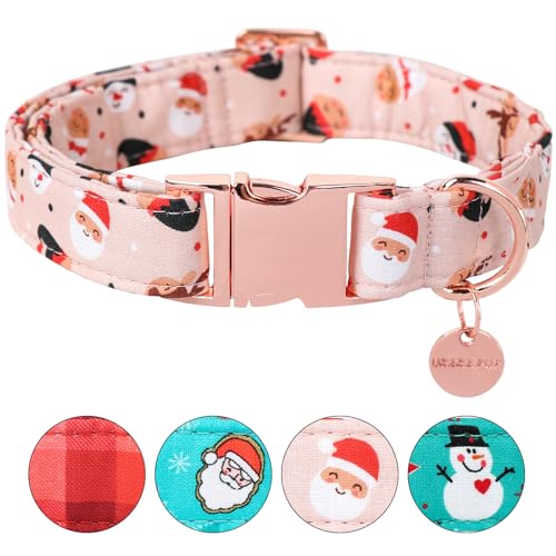 UP URARA PUP Weihnachts-Hundehalsband, Baumwollhalsband für Welpen, Mädchen, Jungen, Hund oder Katze, bequemes Hundehalsband mit robuster Metallschnalle, bezauberndes Haustierhalsband, M UP URARA PUP Weihnachts-Hundehalsband, Baumwollhalsband für Welpen, Mädchen, Jungen, Hund oder Katze, bequemes Hundehalsband mit robuster Metallschnalle, bezauberndes Haustierhalsband, M von UP URARA PUP